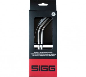 Sigg Stainless Steel Straw Set (2) Accessories Grey | 412-MIRWCH