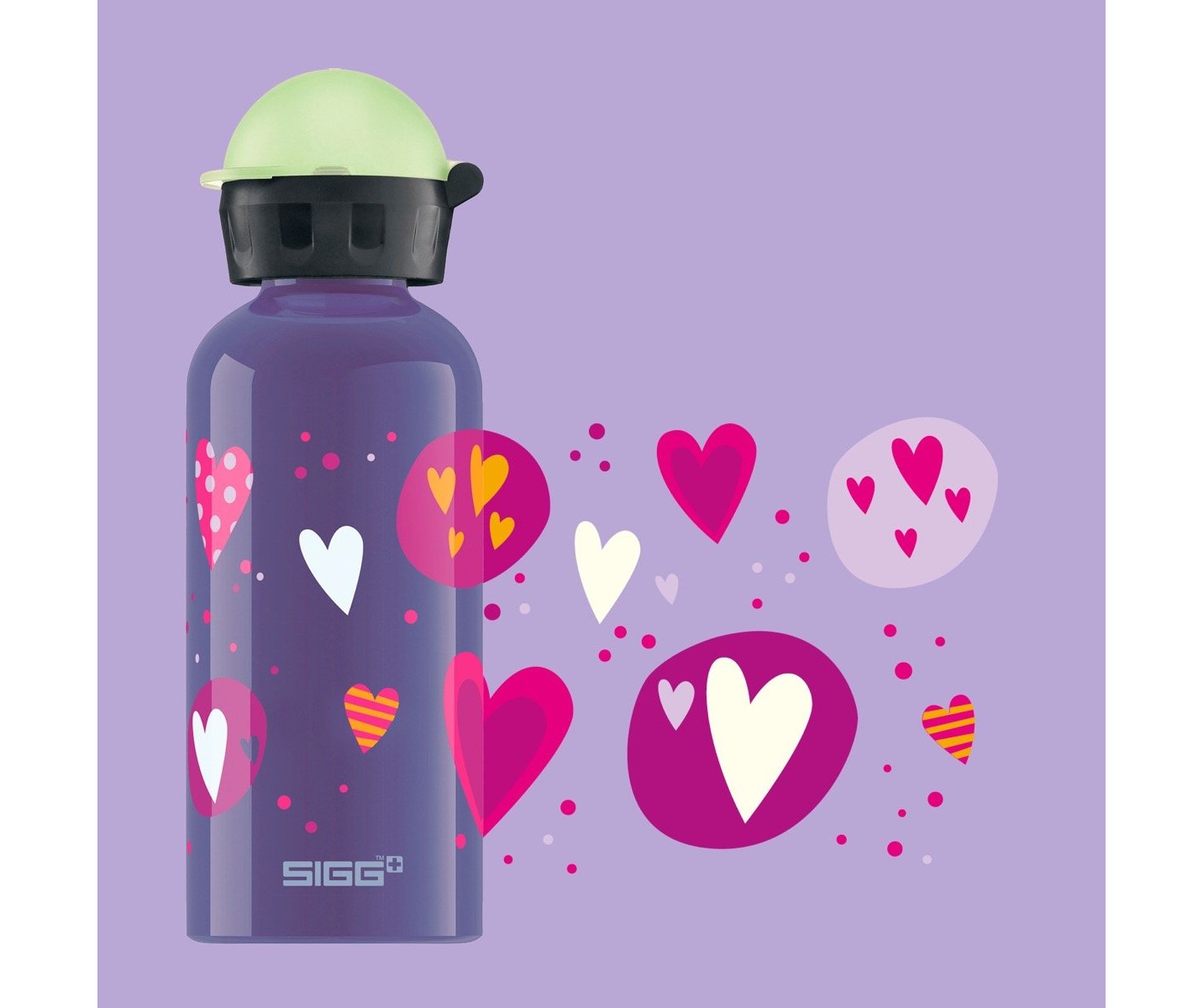 Sigg Glow Heartballons 0.4l Kids Water Bottle | 178-CYUORZ