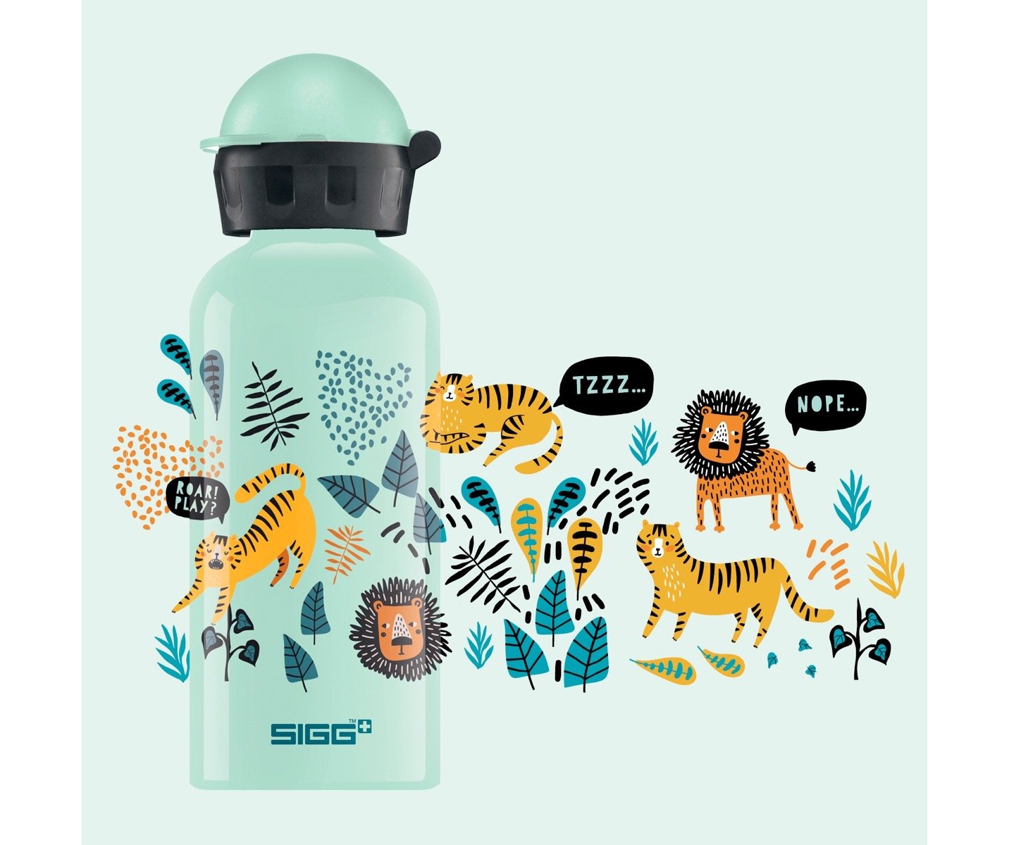 Sigg Kbt Jungle Tzz 0.4l Kids Water Bottle Green | 237-AZGDXV