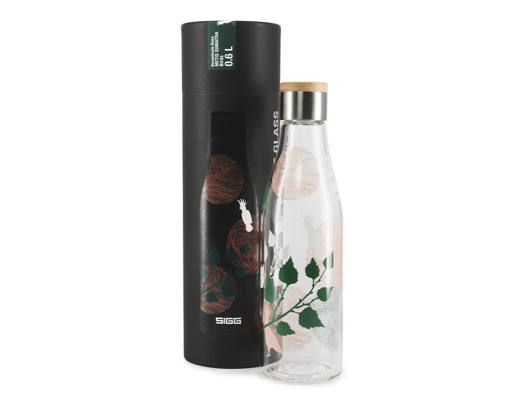 Sigg Metis Birds 0.6l Glass Drinking Bottle | 309-FJBWCO