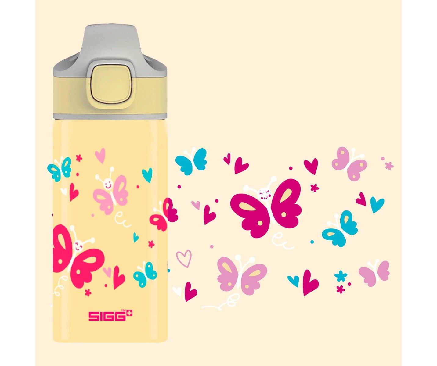 Sigg Miracle Butterfly 0.4l Kids Water Bottle | 306-GJTVHC