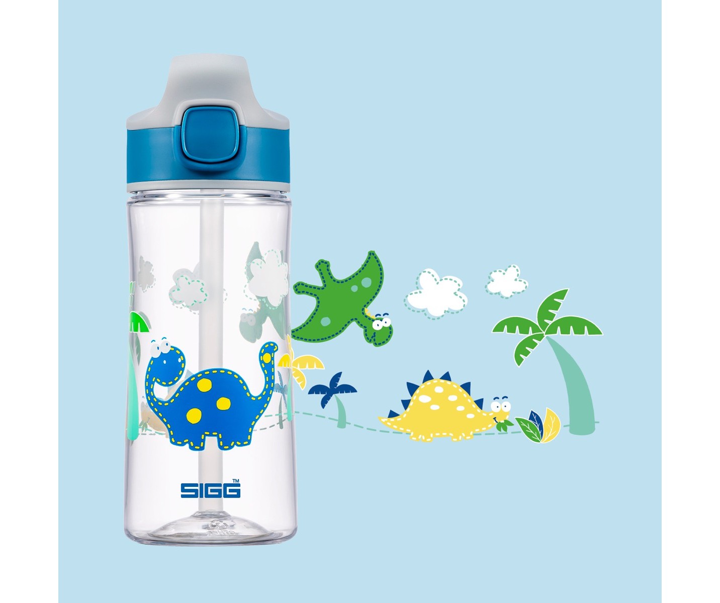 Sigg Miracle Dinosaur Friend 0.45l Kids Water Bottle | 642-SXUFYW