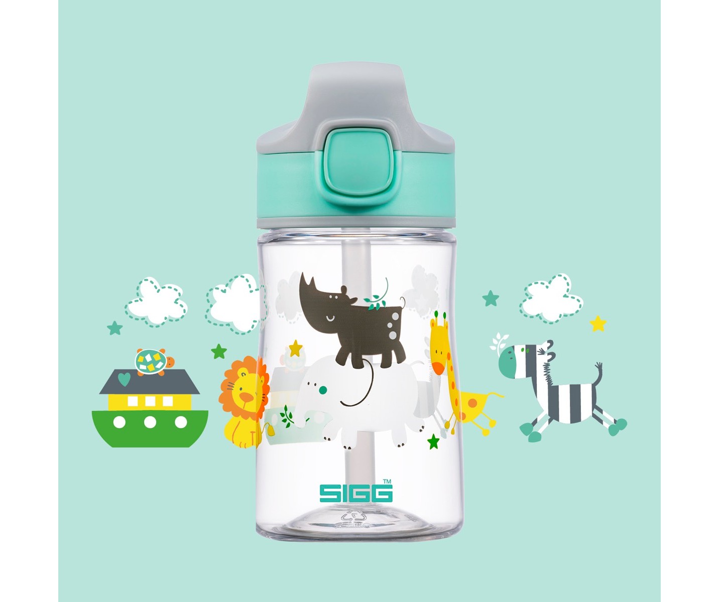 Sigg Miracle Jungle Friend 0.35l Kids Water Bottle Green | 608-SVJKLA