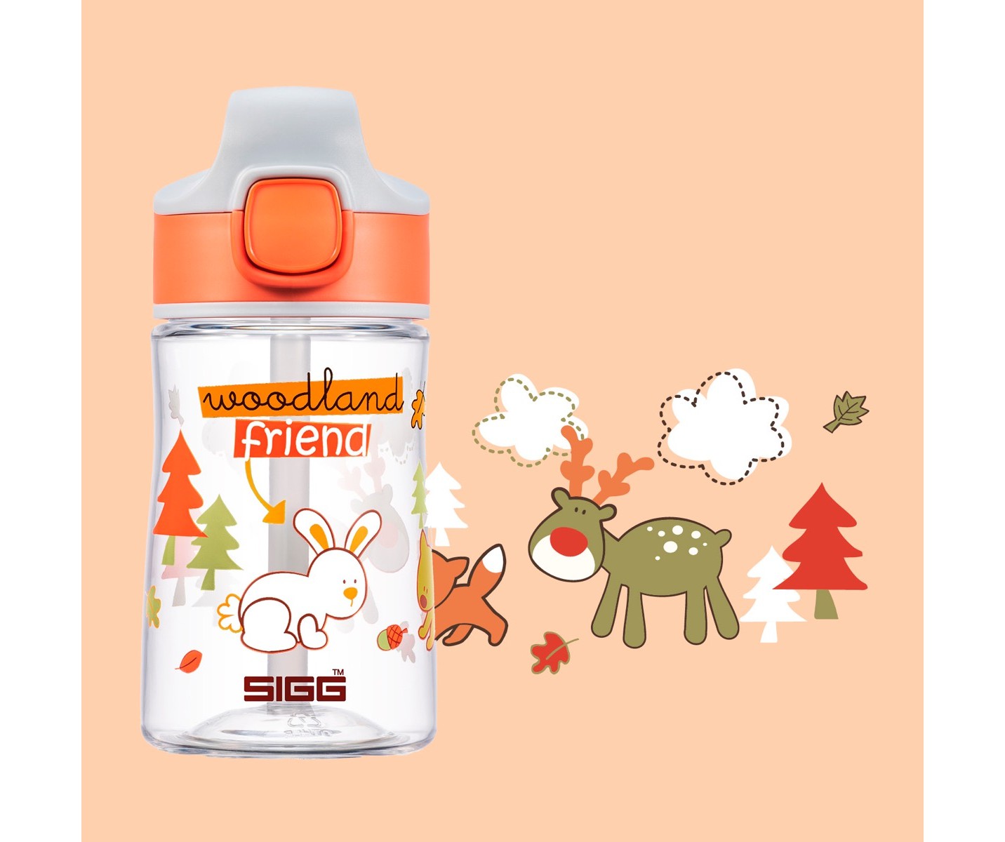 Sigg Miracle Woodland Friend 0.35l Kids Water Bottle | 625-HNIOBU