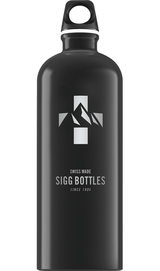 Sigg Mountain 1l Water Bottle Blue Black | 589-OVTSZE