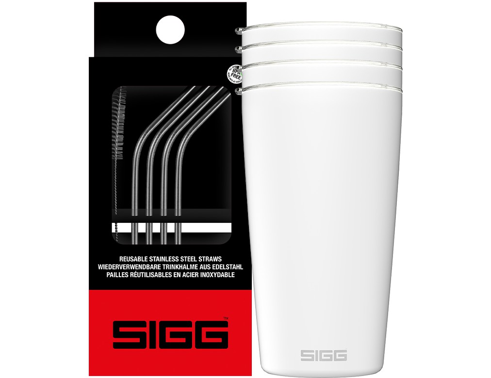 Sigg Neso & Straws Large Sets White | 281-TXQDJC