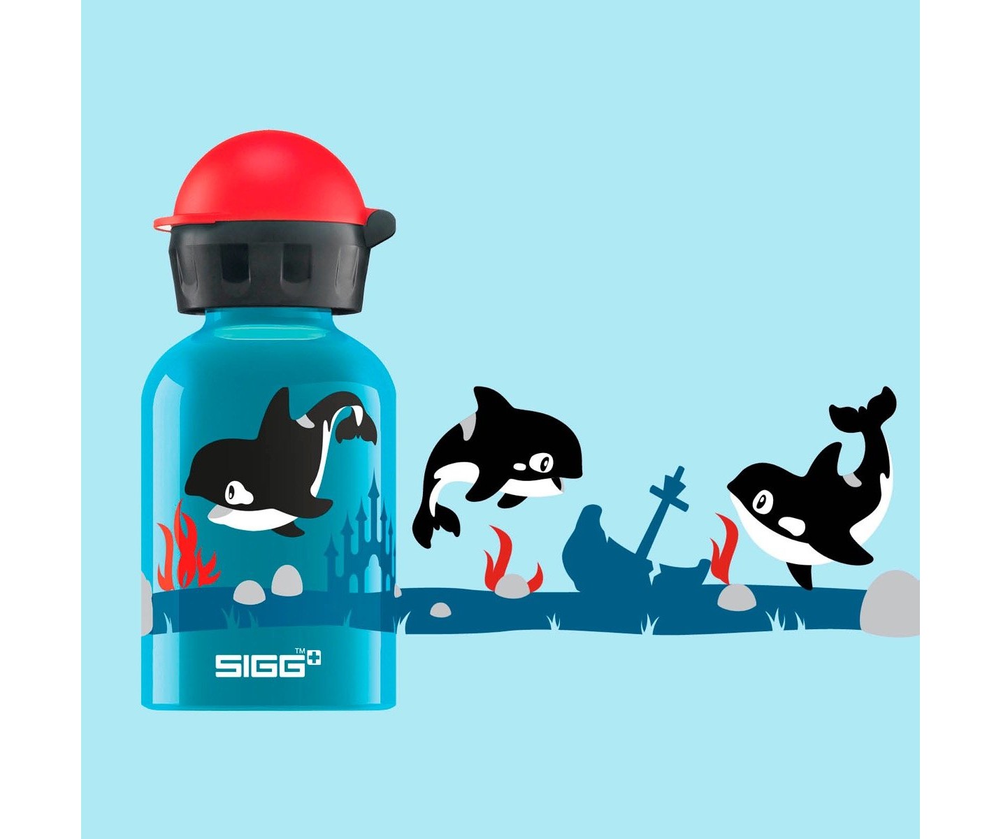 Sigg Orca Family 0.3l Kids Water Bottle | 705-BIWHEJ