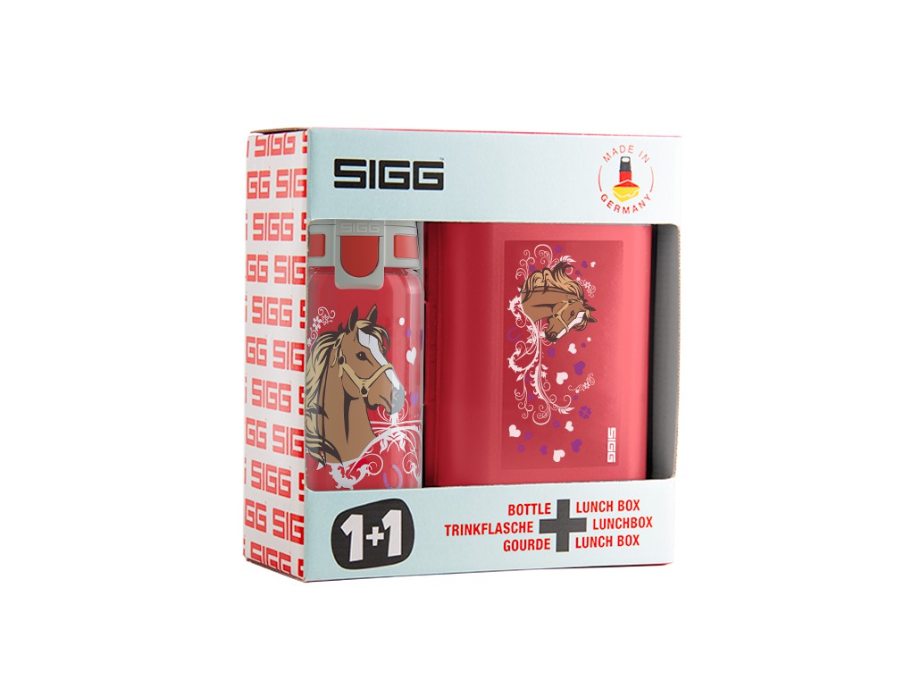 Sigg Set Viva Lunchbox Horses Kids Water Bottle | 382-THNRWF