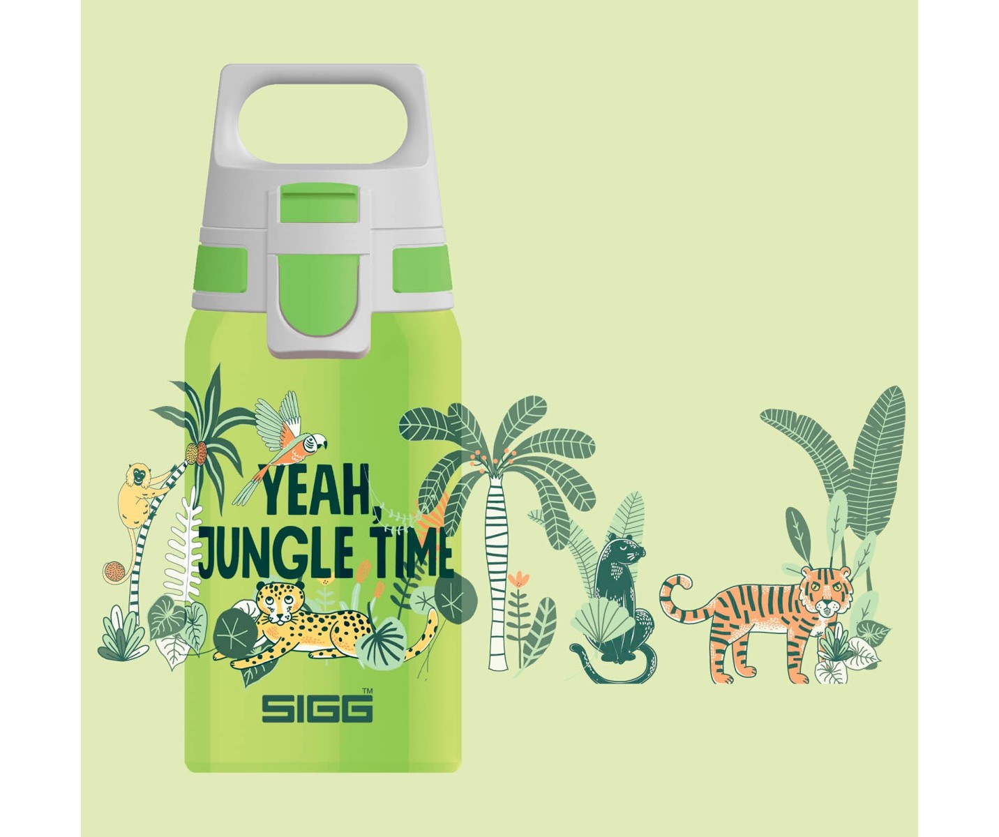 Sigg Shield One Jungle 0.5l Kids Water Bottle Green | 235-FHBJOE