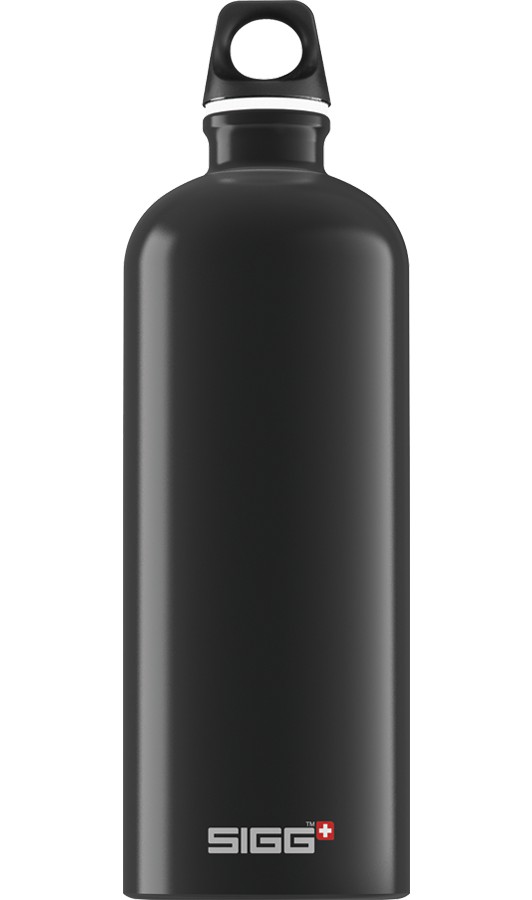 Sigg Traveller 1l Water Bottle Black | 137-SQMBAN