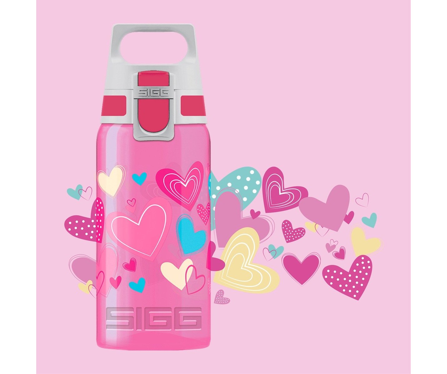 Sigg Viva One Hearts 0.5l Kids Water Bottle | 092-SLUZEV